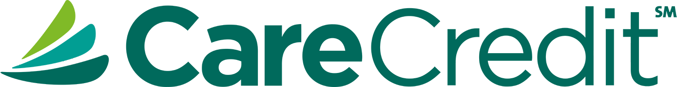 CareCredit logo with a stylized green leaf design next to the text.